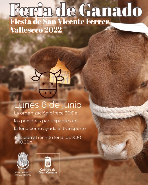 Cartel Feria de ganado Valleseco