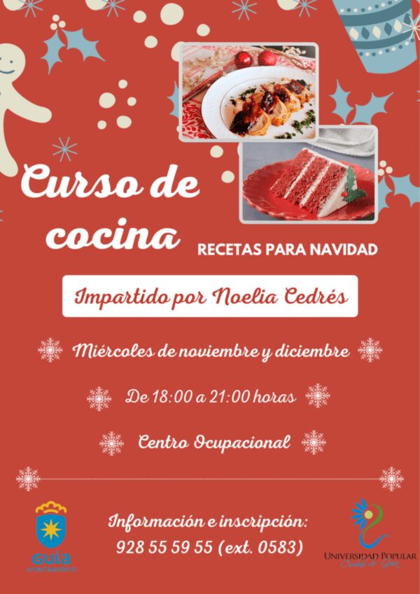 Cartel Curso Cocina Navidad