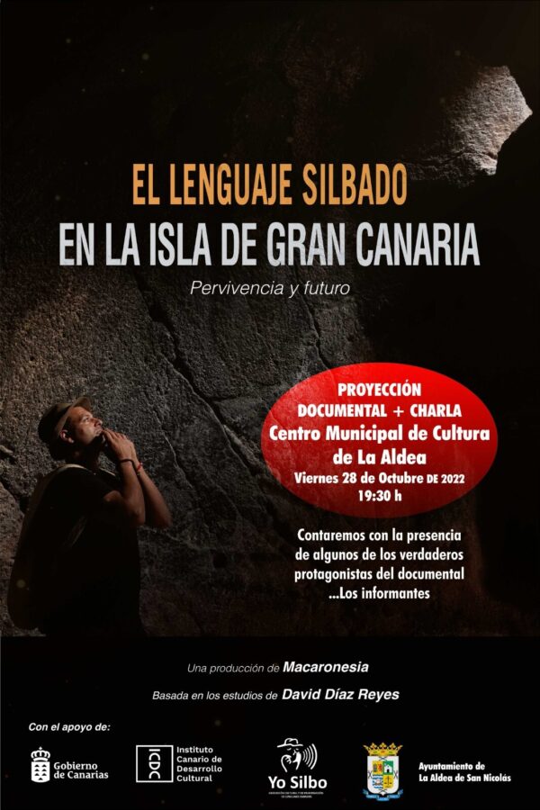 Cartel documental silbo La Aldea