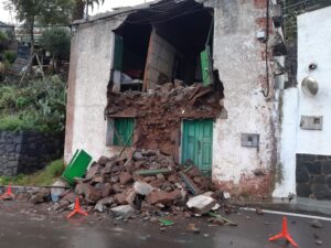 Vivienda derruida en Juncalillo tras las lluvias del pasado 19 de enero