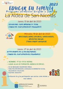 La Aldea de San Nicolás acoge el programa ‘Educar en familia’ para abordar cuestiones como la sexualidad, las redes sociales y apuestas online