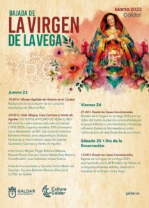 Cartel del programa de la Bajada de la Virgen de La Vega 2