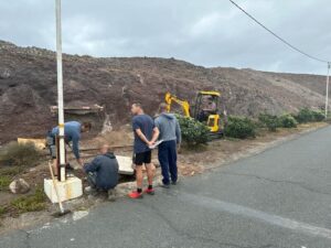 Inicio de las obras de instalacion de fibra optica en El Faro y Barranquillo del Vino 1