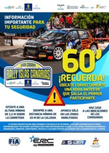 Cartel de informacion del Rally Islas Canarias