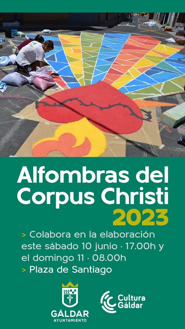 El Ayuntamiento anima a los ciudadanos a participar en la elaboración de las alfombras del Corpus Christi