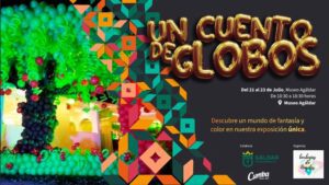 Cartel exposicion Un cuento de globos