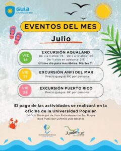 Excursiones mes de julio