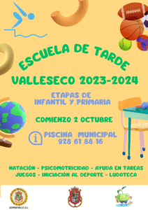 CARTEL ESCUELA DE TARDE 2023 2024