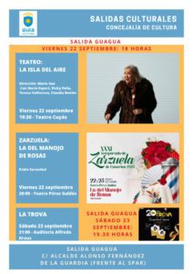 Carteles salidas culturales septiembre 2