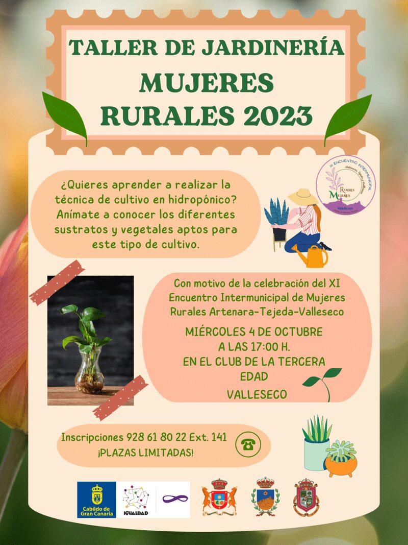 Valleseco pone en marcha el taller de jardinería mujeres rurales 2023