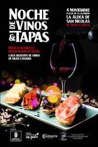 Cartel Noche de Vinos Tapas