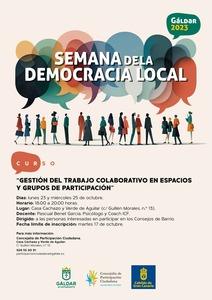 Cartel curso Semana de la Democracia Local