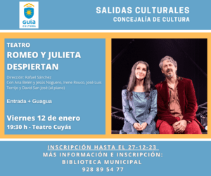 Cartel salida cultural Romeo y Julieta despiertan