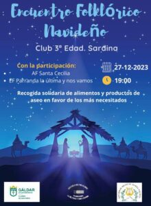 Cartel actividad del Club de la Tercera Edad de Sardina