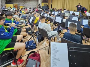 Ensayo del concierto de los alumnos de la Escuela de Musica