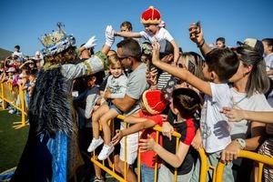 Llegada de SSMM los Reyes Magos al Estadio de Barrial el ano pasado