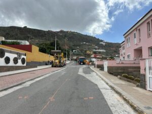 Trabajos de mejora en la carretera de subida a Anzo