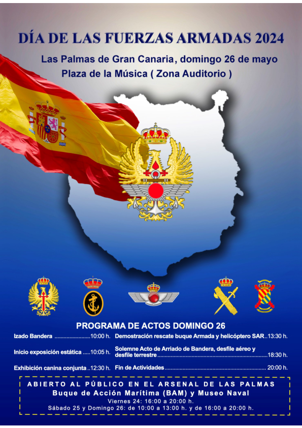 Las Palmas de Gran Canaria acoge numerosas actividades para celebrar el Día de las Fuerzas Armadas de 2024