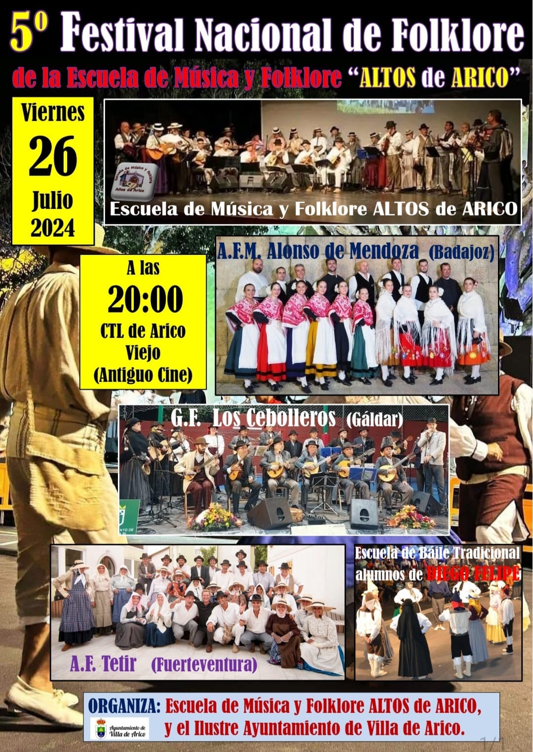 Los Cebolleros actúa este fin de semana en los pueblos tinerfeños de  Arico y Tacoronte.
