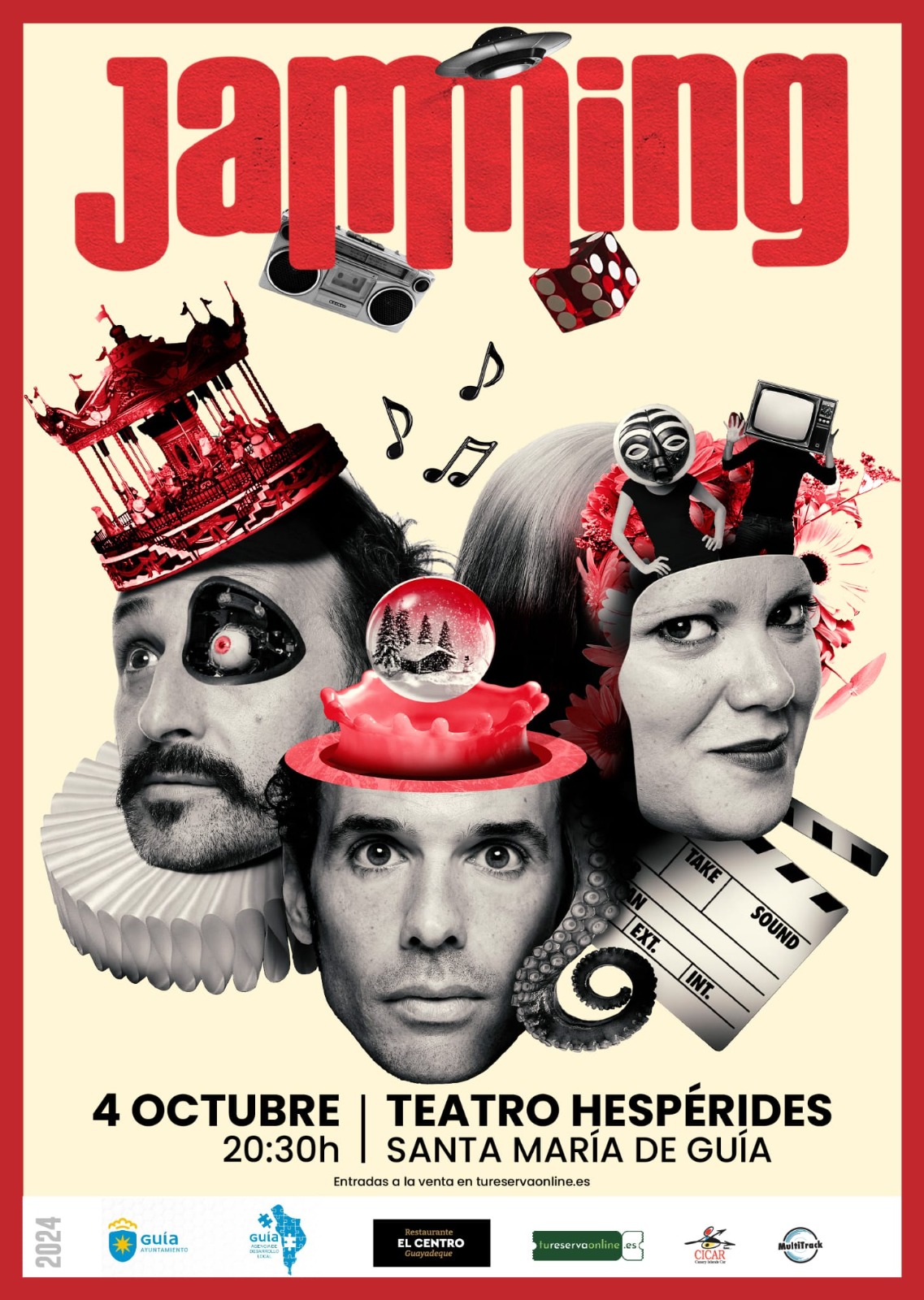 La compañía teatral Jamming actuará en el Hespérides de Guía el próximo 4 de octubre