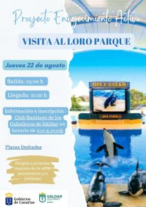 Cartel visita a Loro Parque