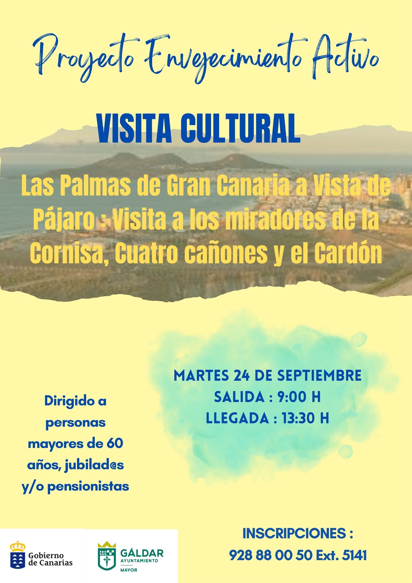 El proyecto ‘Envejecimiento Activo’ organiza este martes una salida cultural a los miradores de Las Palmas de Gran Canaria