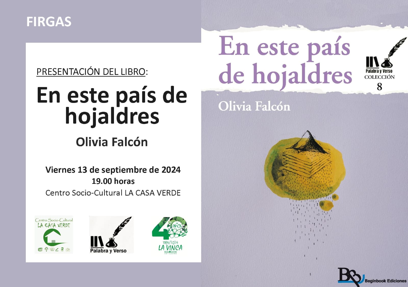 Firgas acoge la presentación del poemario ‘En este país de hojaldres’ de Olivia Falcón