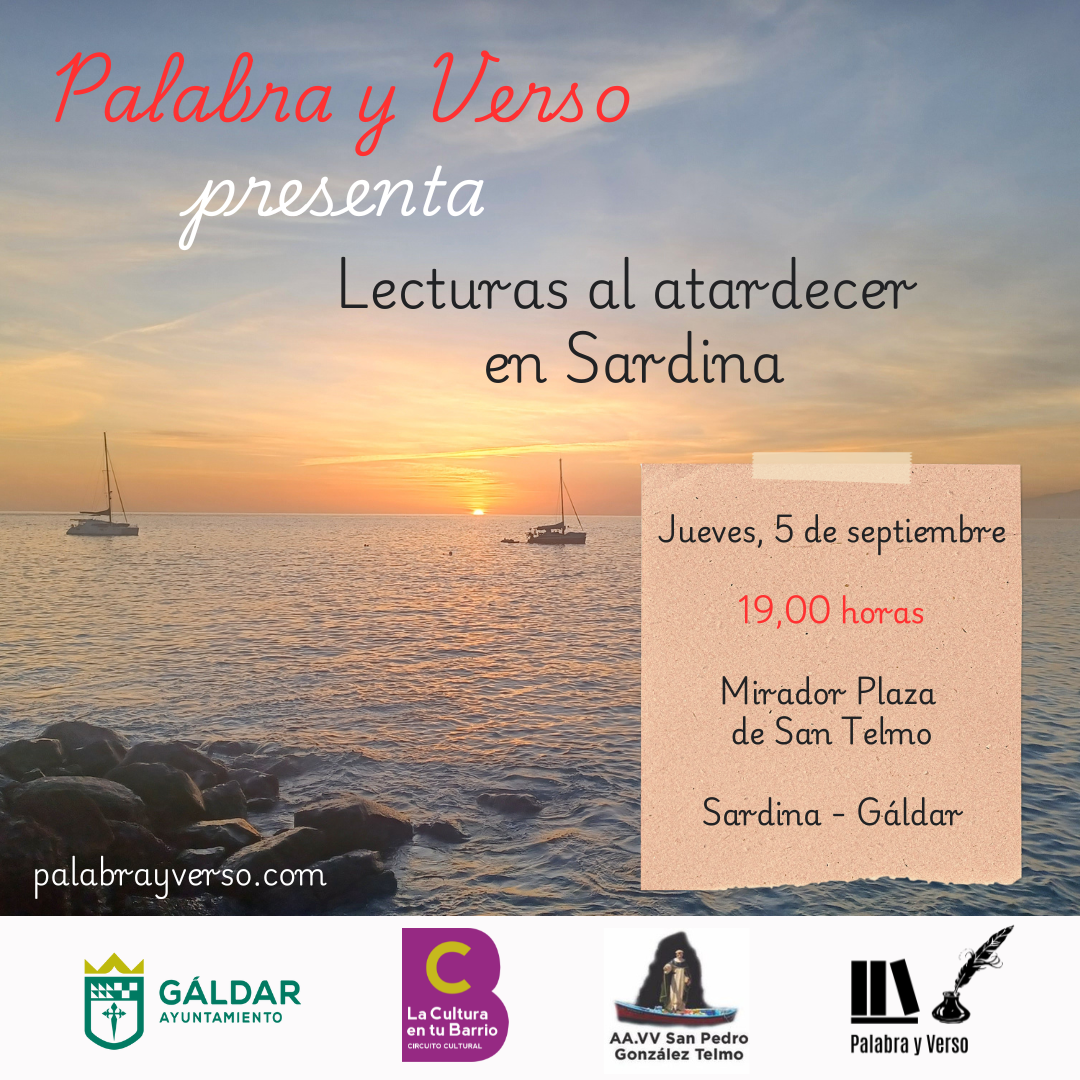 Palabra y Verso invita al público a contemplar el atardecer de Sardina con una lectura de poemas y relatos