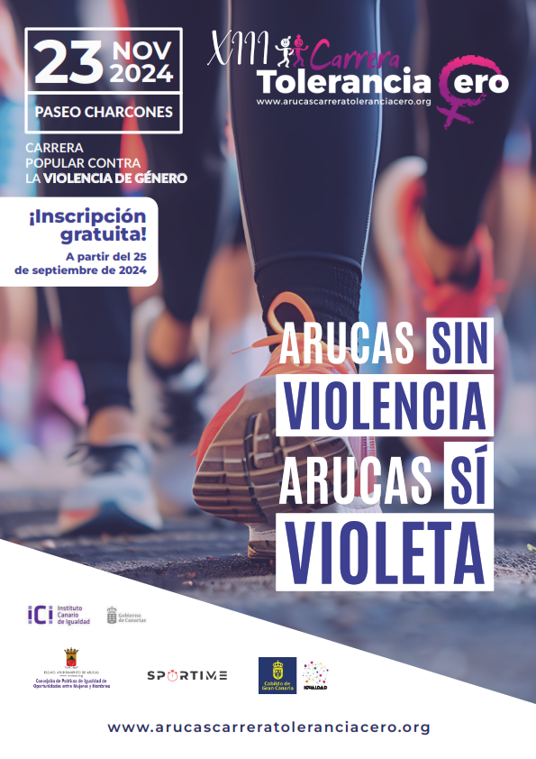 La concejalía de Políticas de Igualdad de Oportunidades entre Mujeres y Hombres organiza la XIII Carrera “Tolerancia Cero”