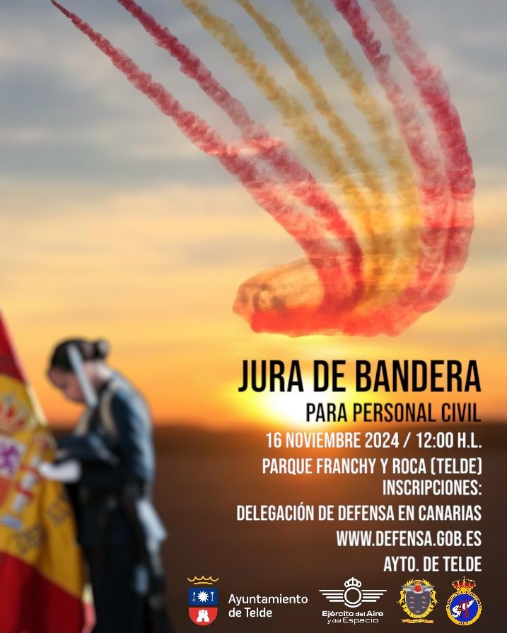 Telde celebra una Jura de Bandera para personal civil el 16 de noviembre