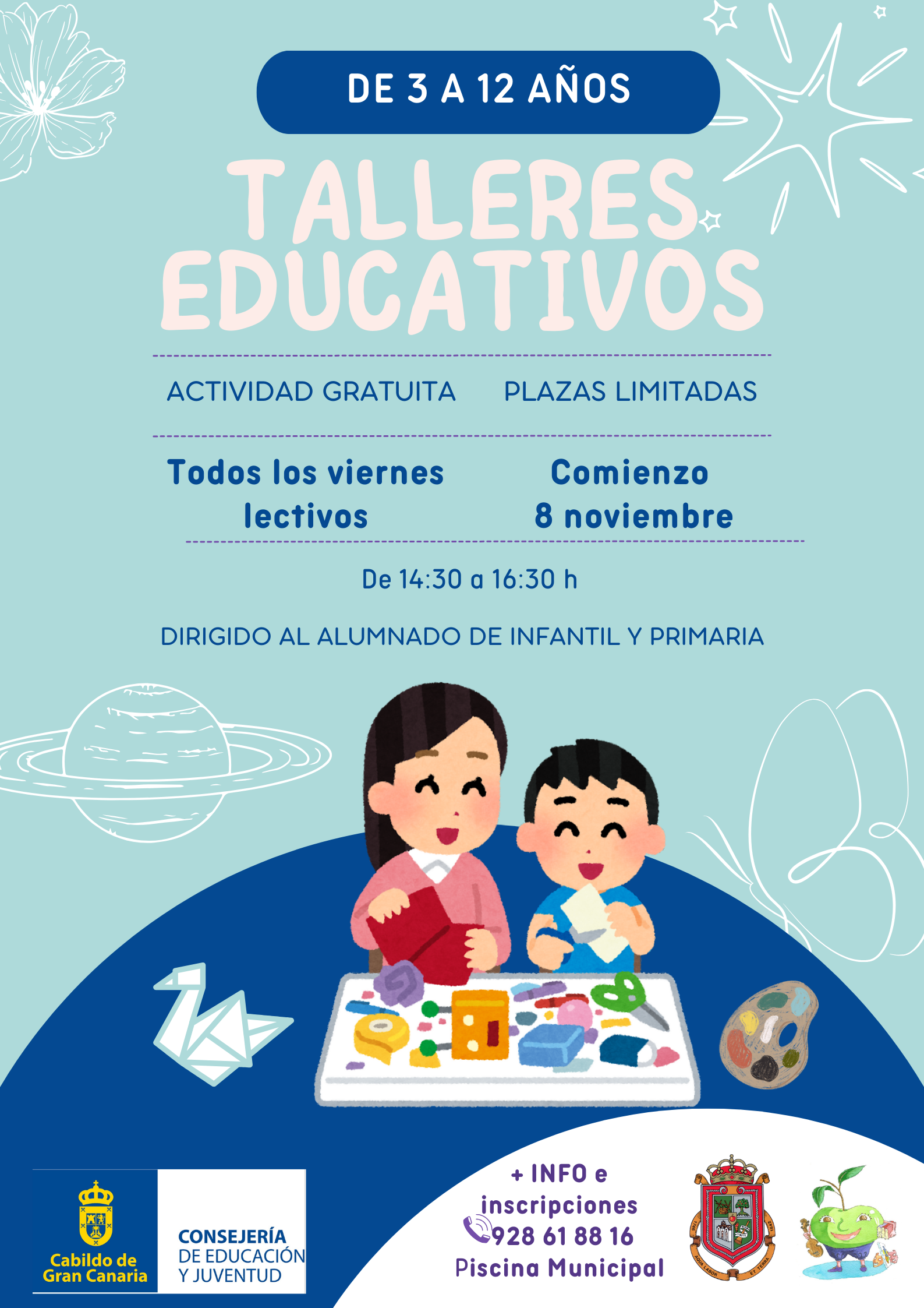 Talleres educativos para el alumnado de infantil y primaria en Valleseco