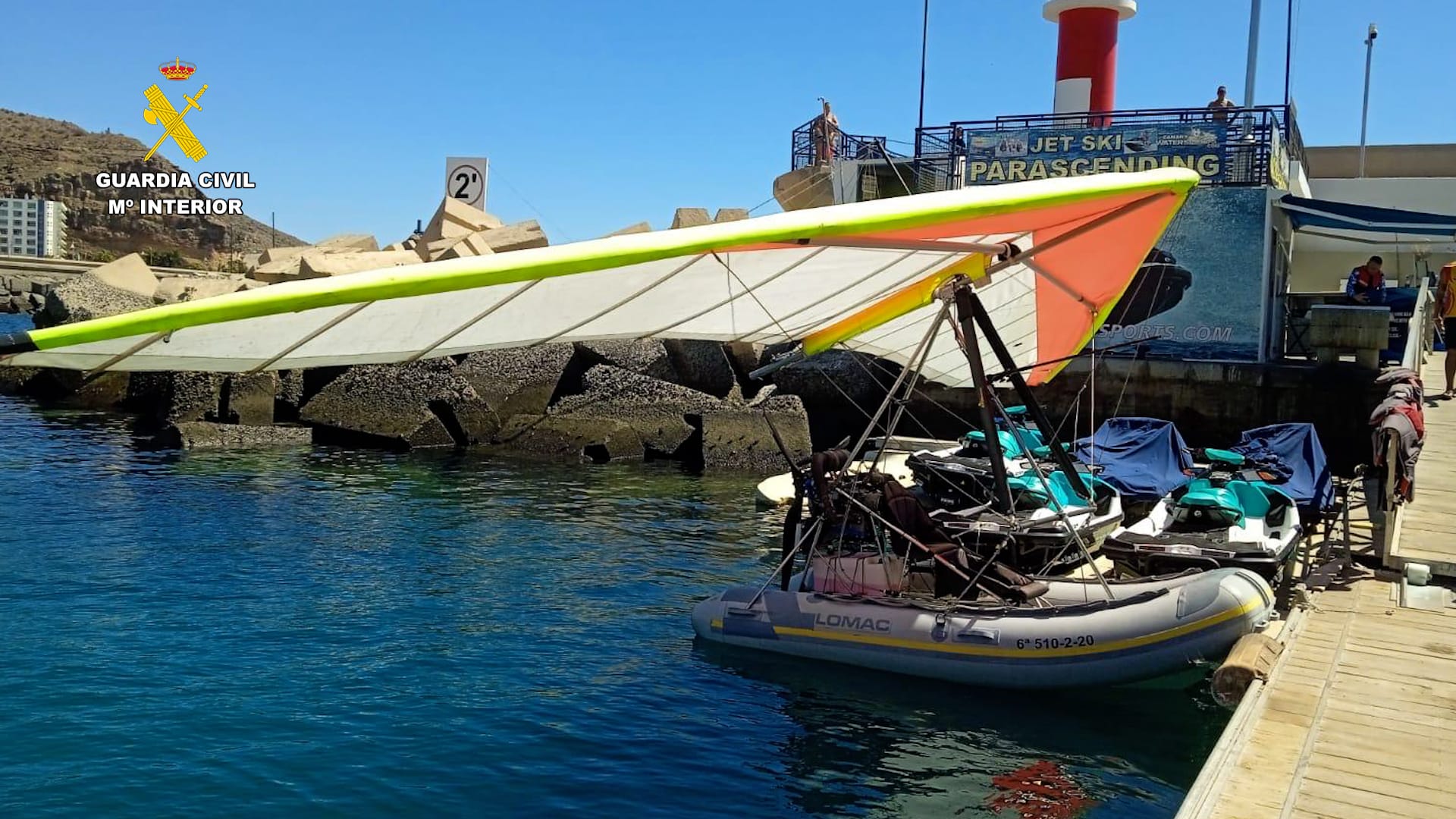 Interceptada una zodiac voladora en el sur de Gran Canaria