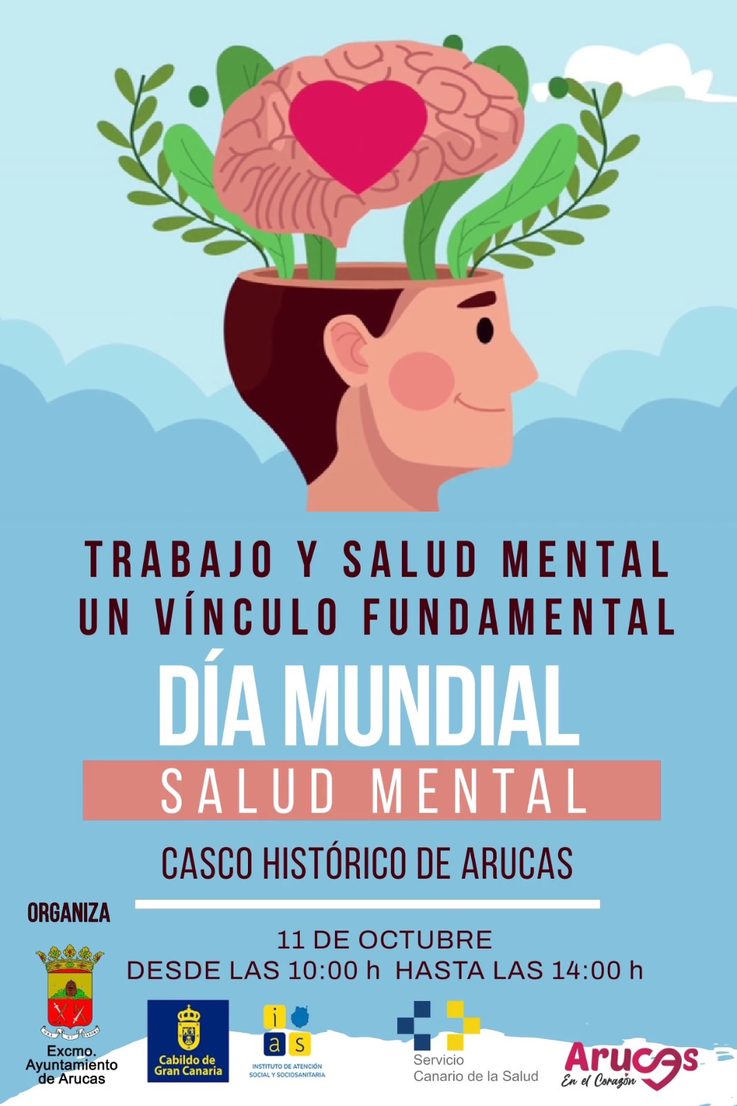 Arucas celebra el XVII Encuentro del Día Mundial de la Salud Mental bajo el lema «Trabajo y Salud Mental: Un Vínculo Fundamental”