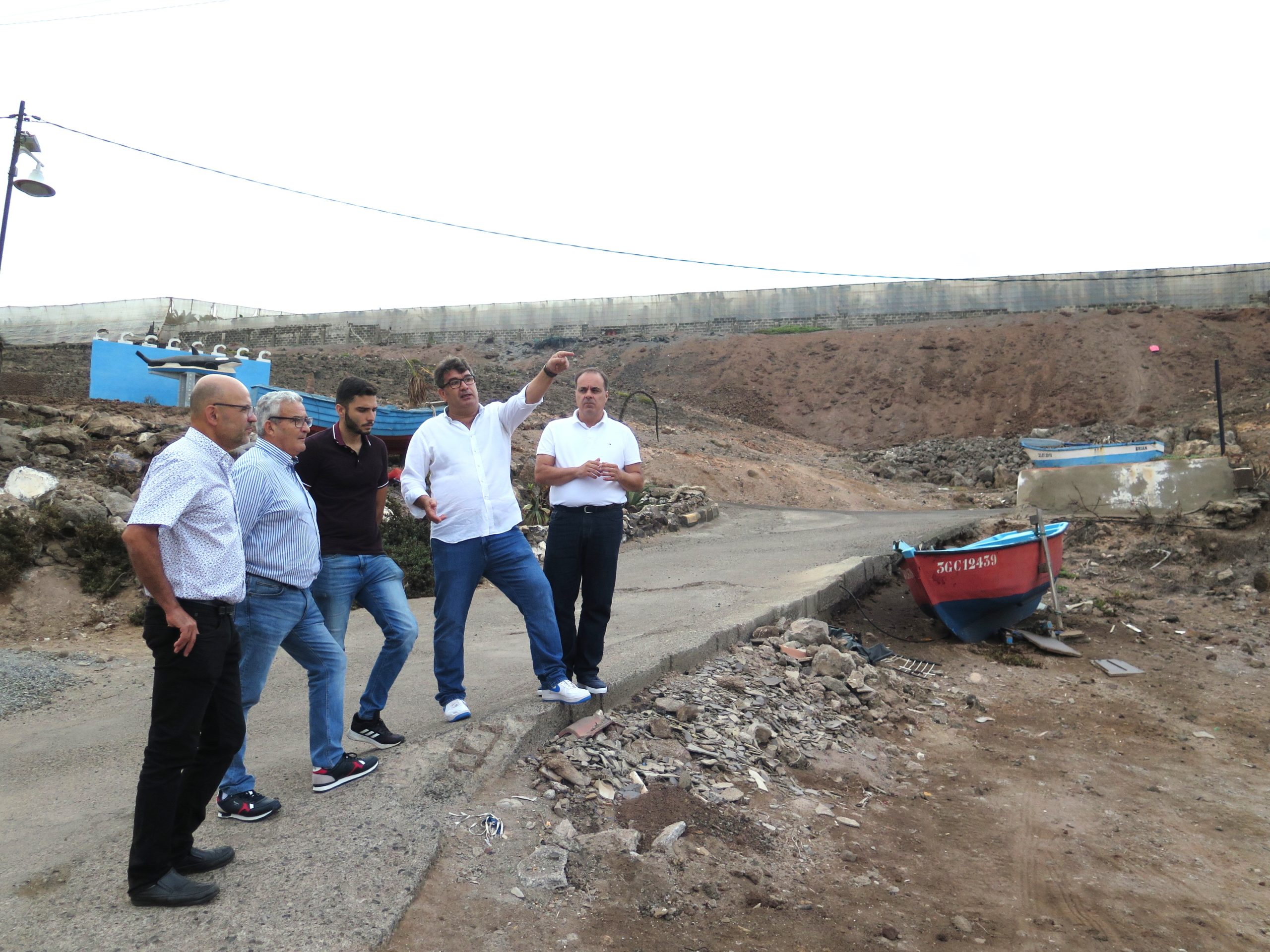 El Ayuntamiento de Guía impulsa la obra de  la estación de bombeo en Caleta para evitar el vertido de aguas residuales al mar