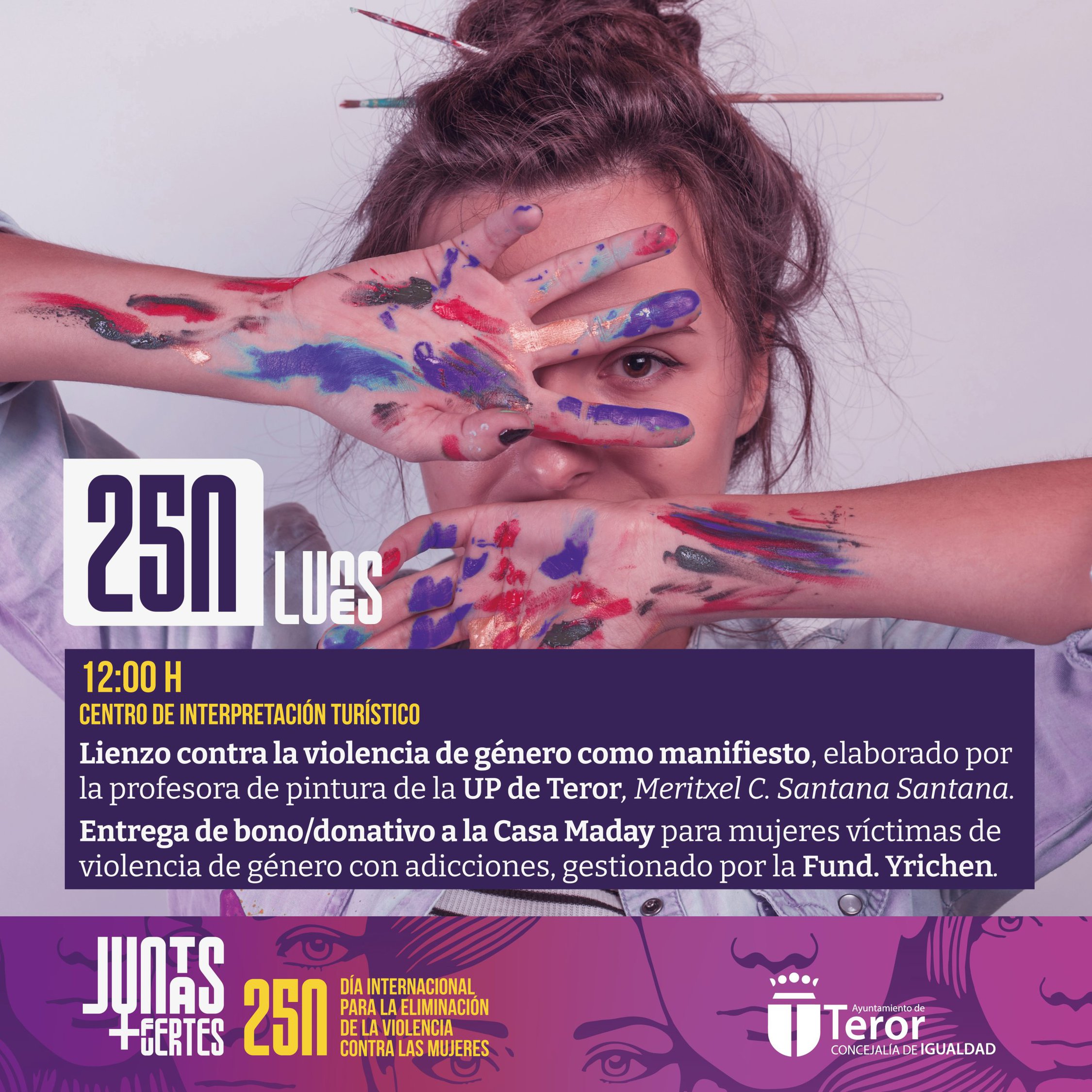 Teror conmemora el lunes el 25N con un Manifiesto pictórico por la Eliminación de la Violencia contra la Mujer