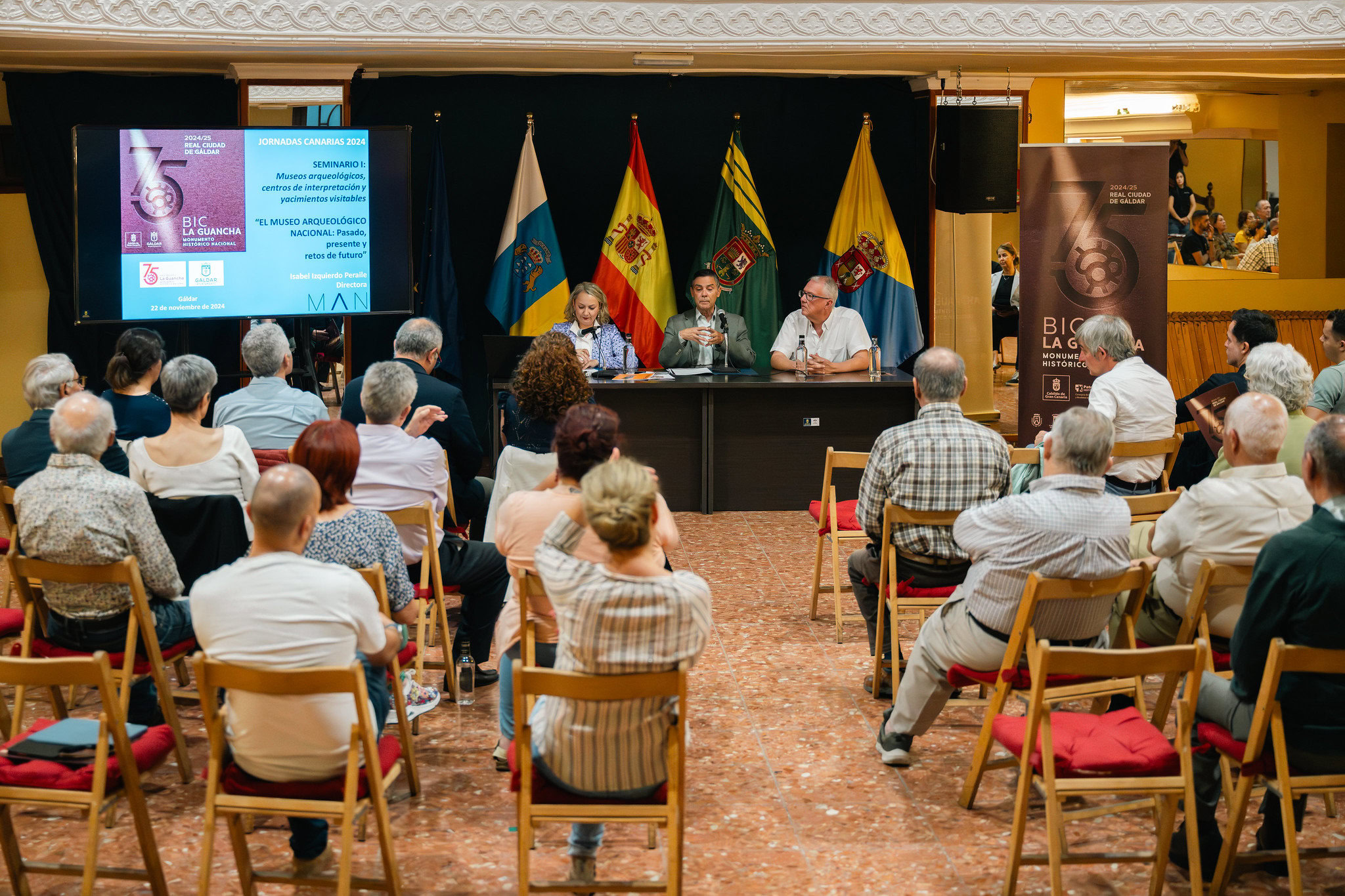 Gáldar se sitúa como la ciudad de la arqueología de Canarias tras la inauguración del 75 aniversario de La Guancha