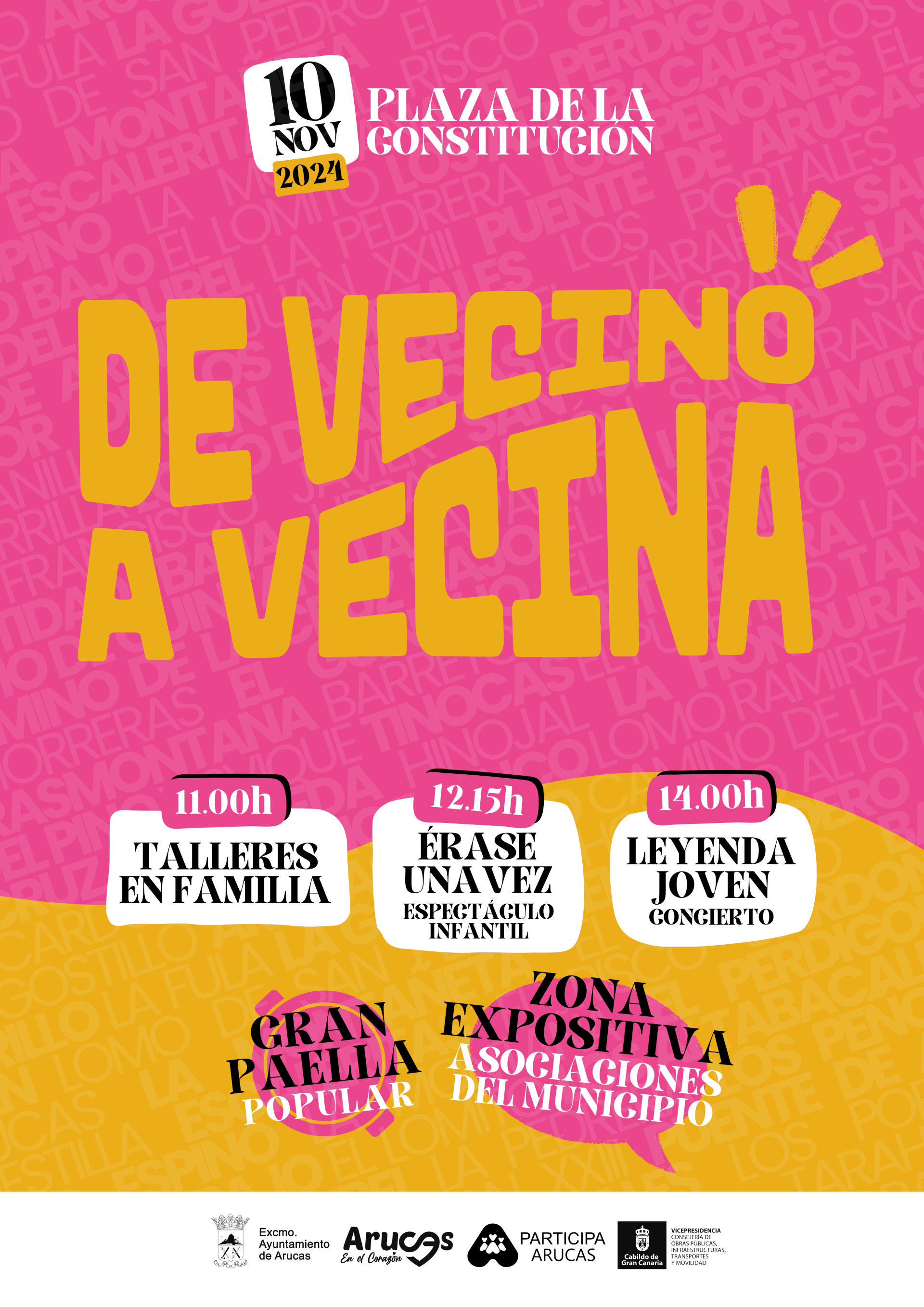 Arucas celebra el Día del Vecino y la Vecina 2024, con una jornada llena de experiencias y participación