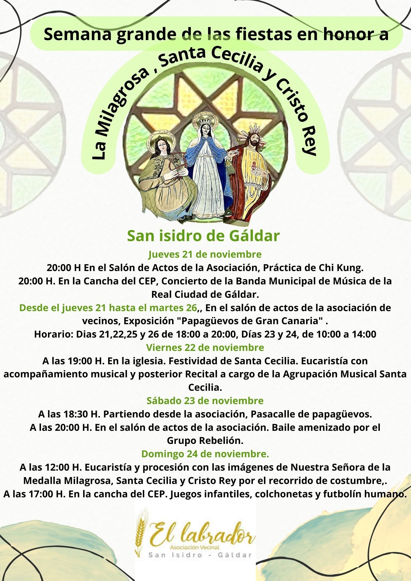 San isidro vive la semana grande de las fiestas de la Milagrosa, Santa Cecilia y Cristo Rey