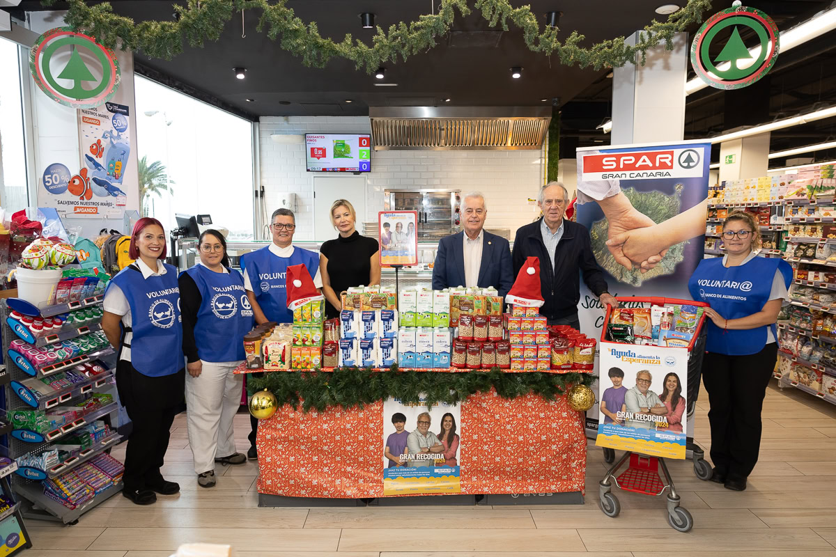 Las tiendas SPAR en Gran Canaria recogen donaciones de productos para la gran recogida del banco de alimentos