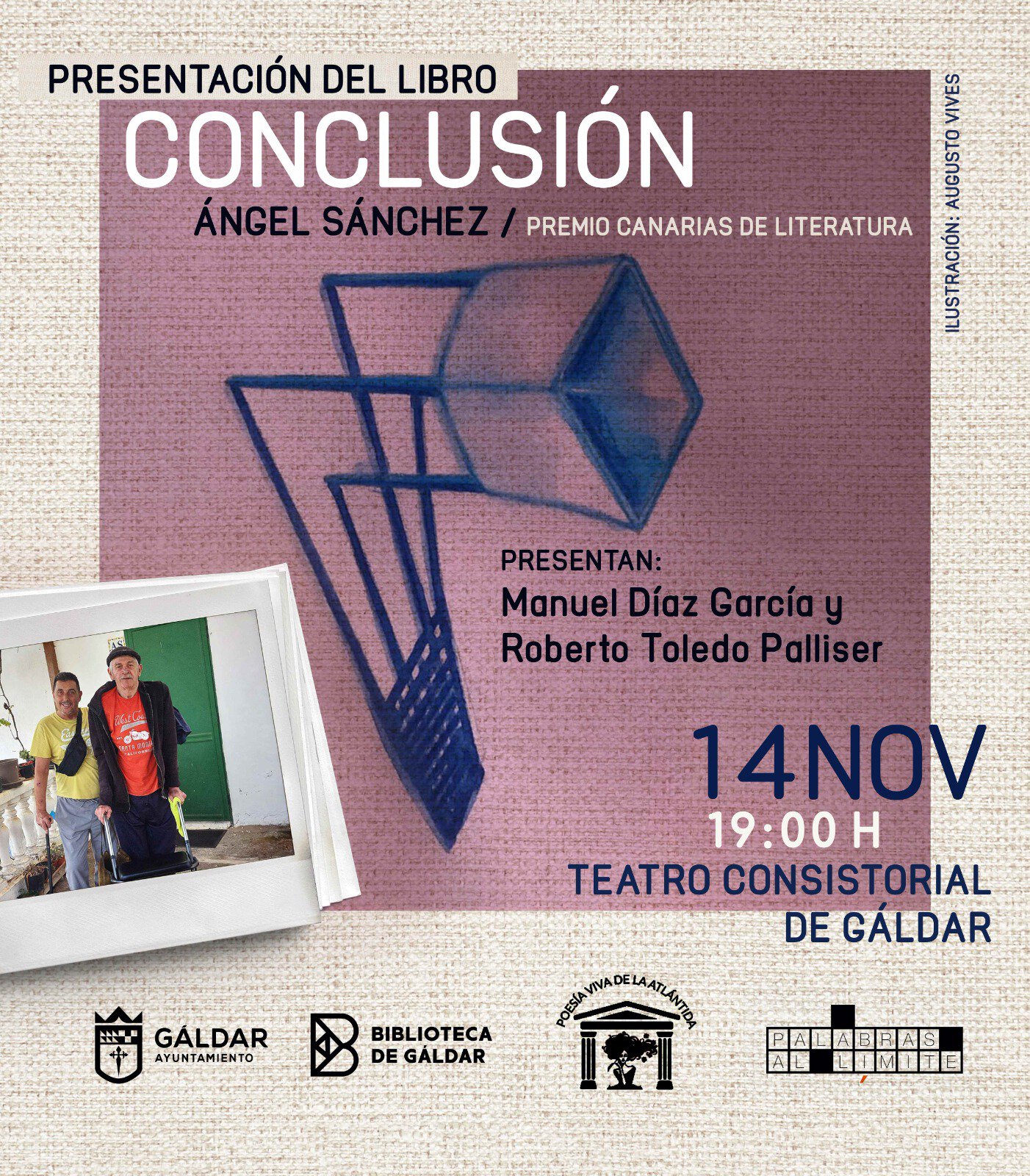 Ángel Sánchez presenta ‘Conclusión’ en el Teatro Consistorial de Gáldar