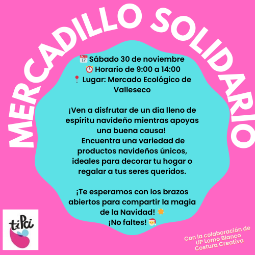 Mercadillo Solidario de TIPCI en el Mercado Ecológico de Valleseco