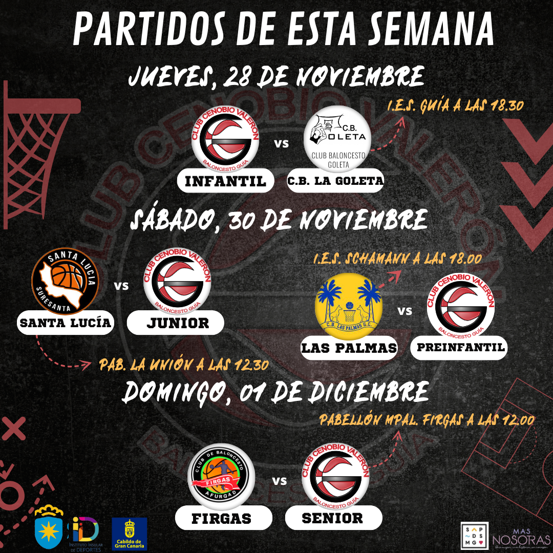 Partidos Cenobio Valerón Basket Guía para este fin de semana