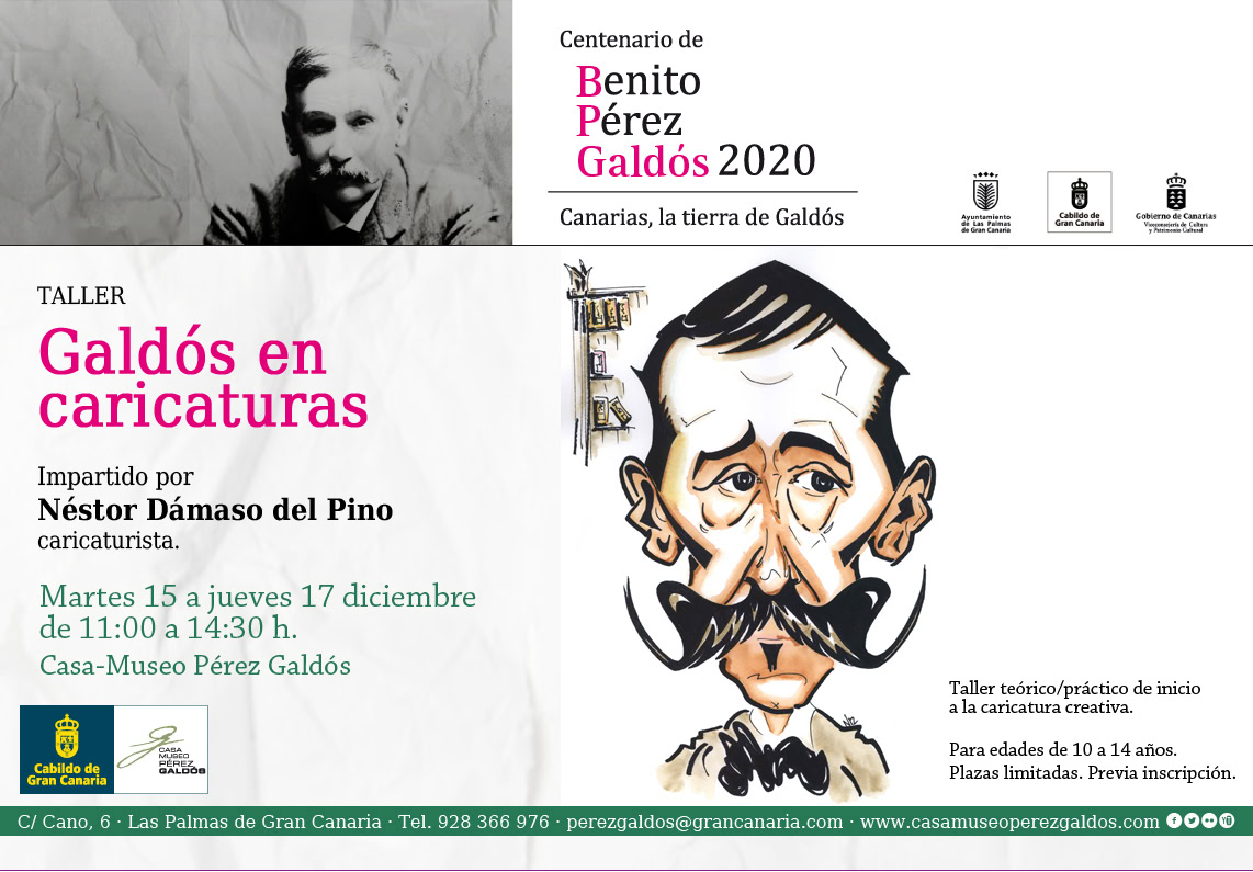 Taller Galdós en Caricaturas importado por Néstor Dámaso del Pino