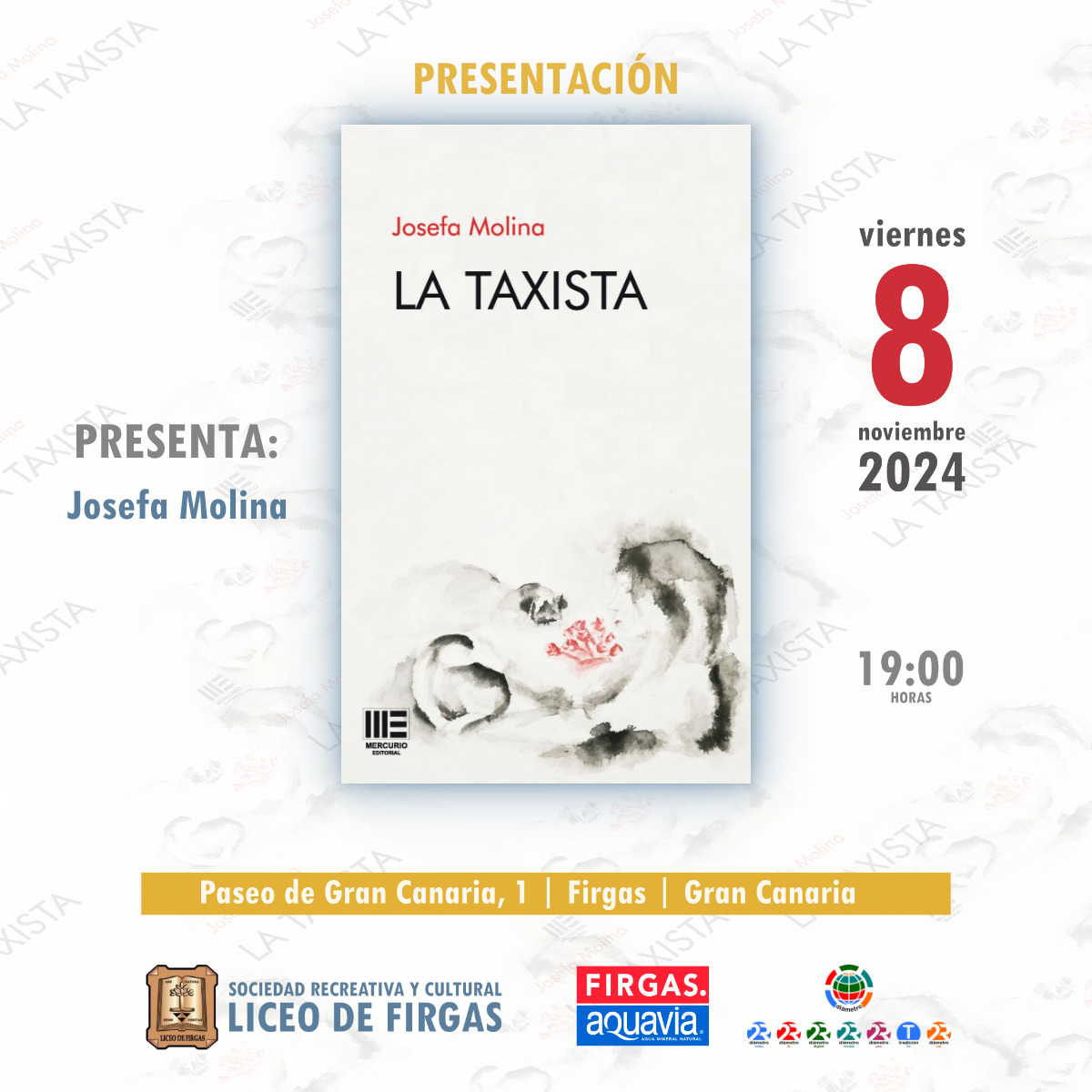 El Liceo de Firgas acoge la presentación de ‘La Taxista’, última novela Josefa Molina