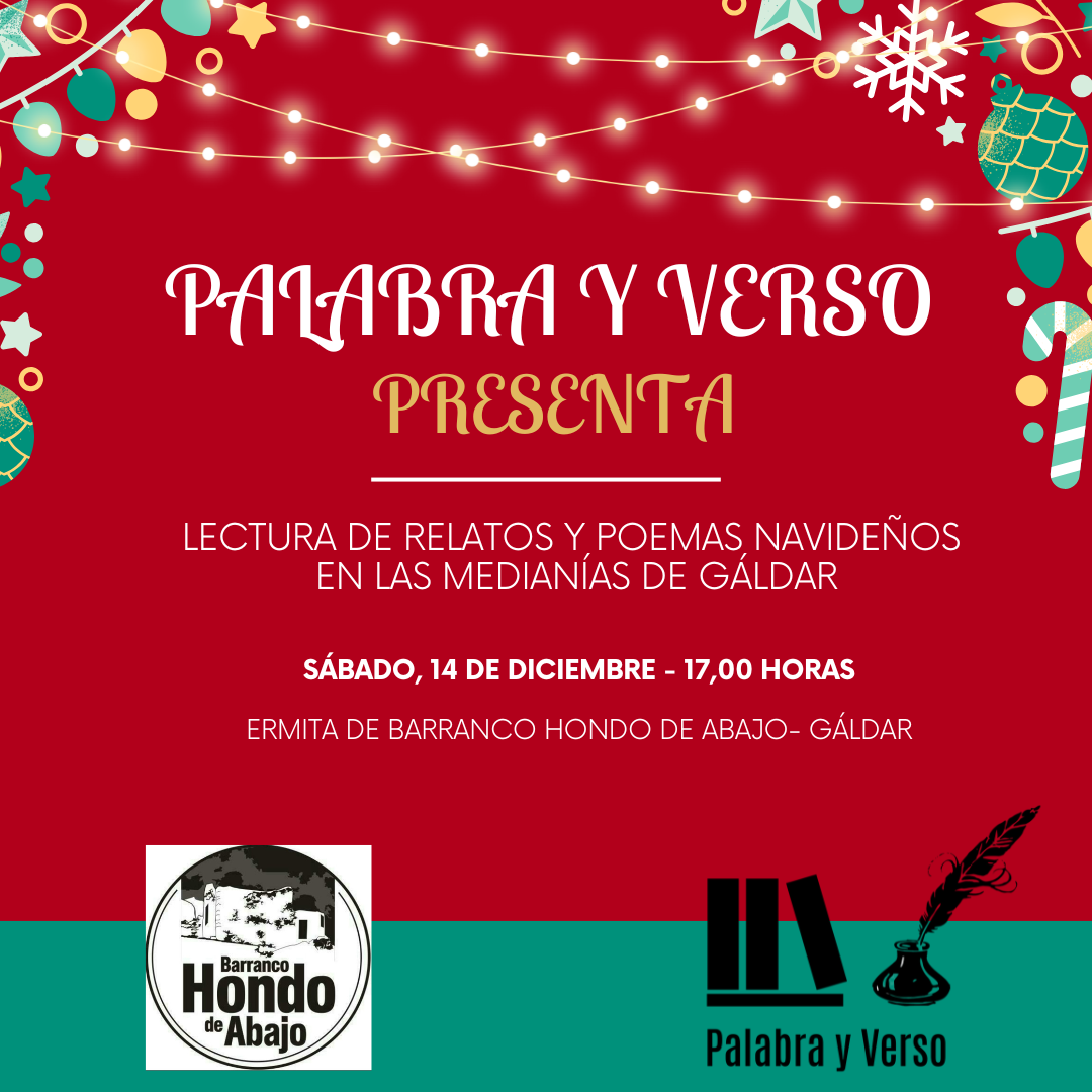 Palabra y Verso invita a una Navidad literaria en Barranco Hondo de Abajo