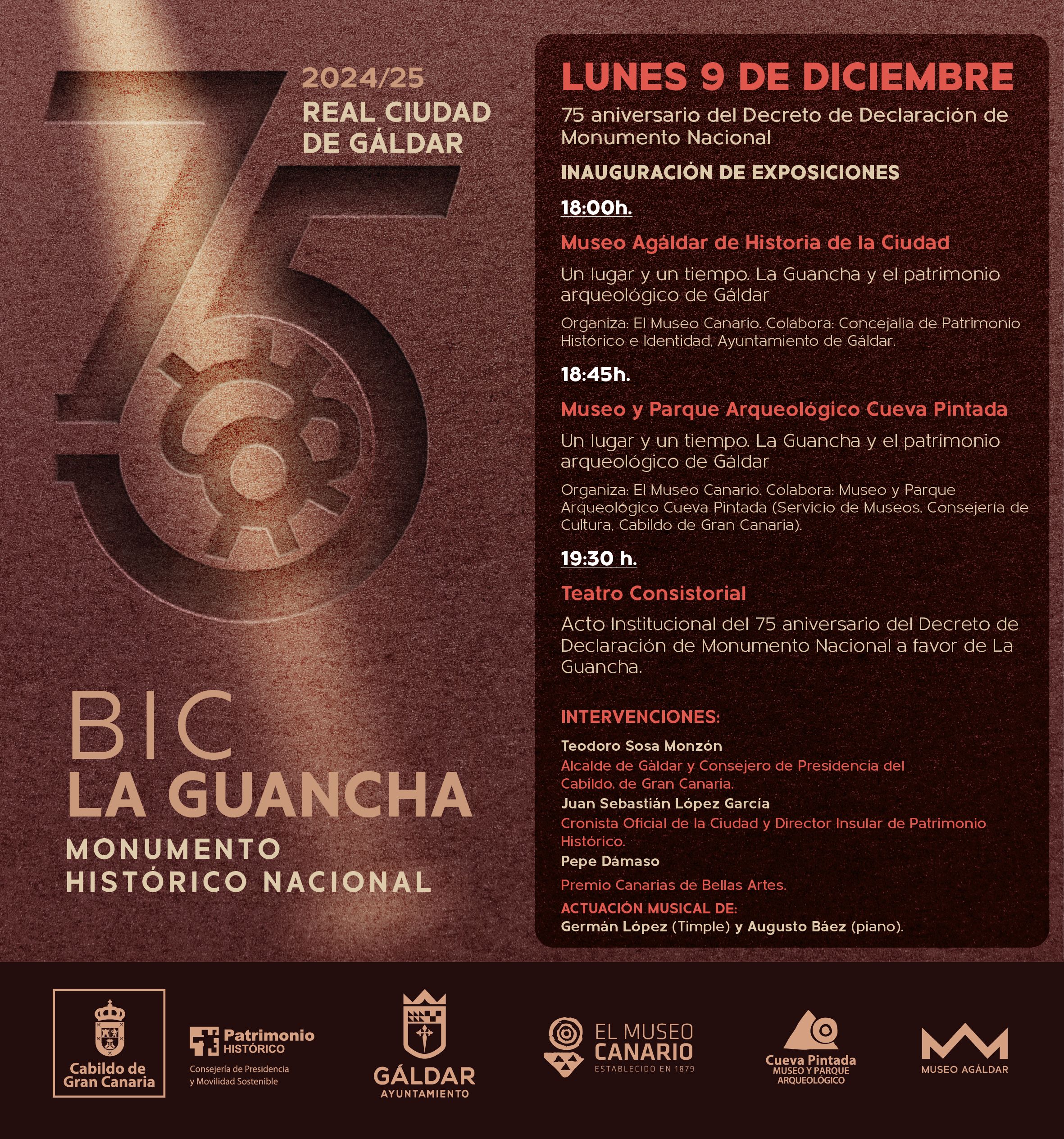 Gáldar celebra el lunes el 75 aniversario de La Guancha como BIC con un acto institucional y dos exposiciones