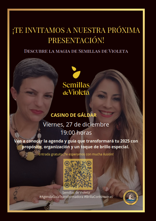 “Semillas de Violeta” se presenta en el Casino de Gáldar: La agenda y guía que transforma organización y sueños en acción