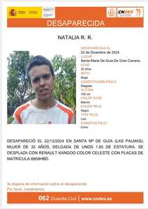 La Guardia Civil de Santa María de Guía busca a Natalia R.R.