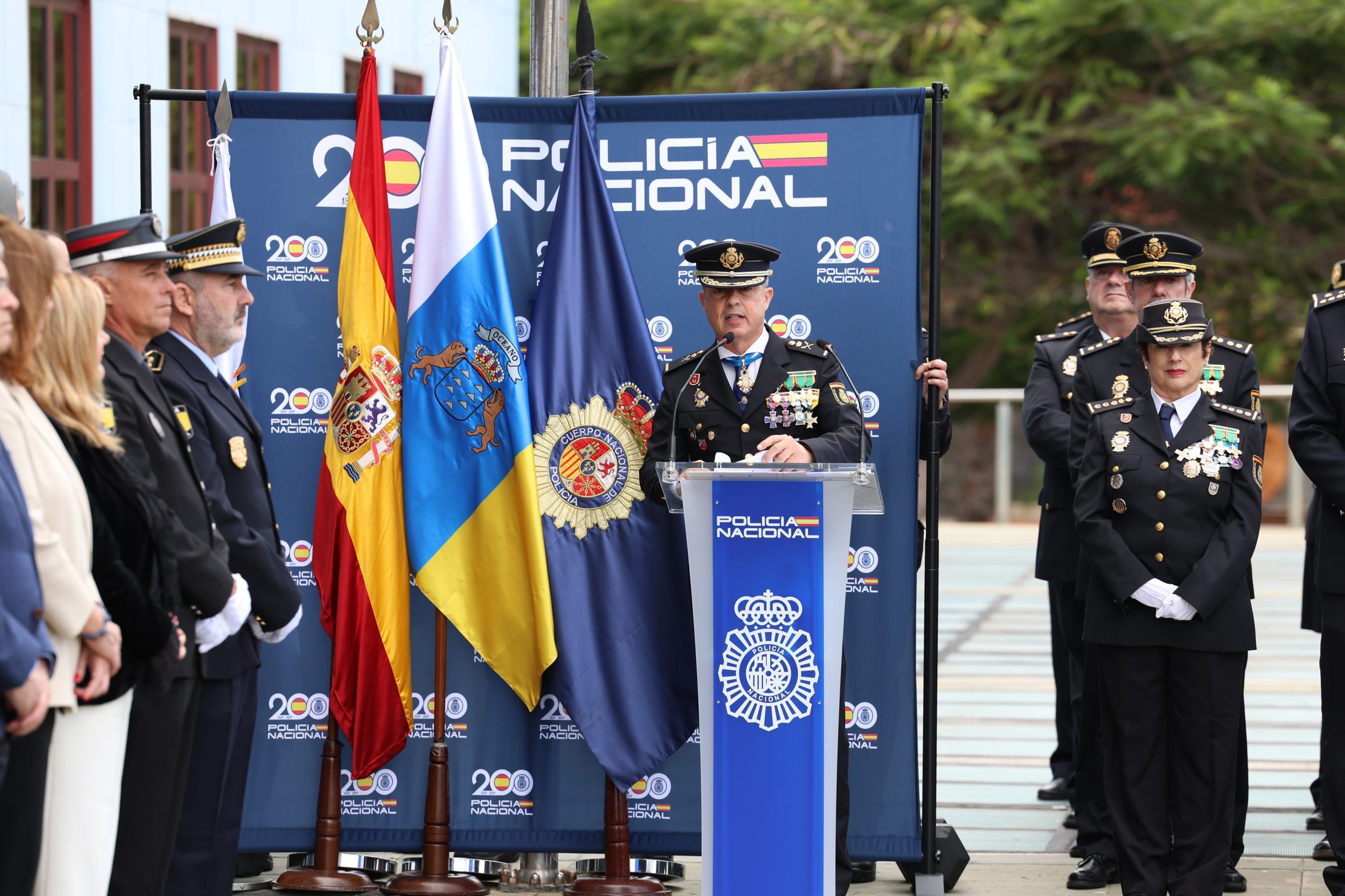 Con motivo del Bicentenario de la Policía Nacional se celebró un acto de la conmemoración del 201 Aniversario en la Jefatura Superior de Policía de Canarias