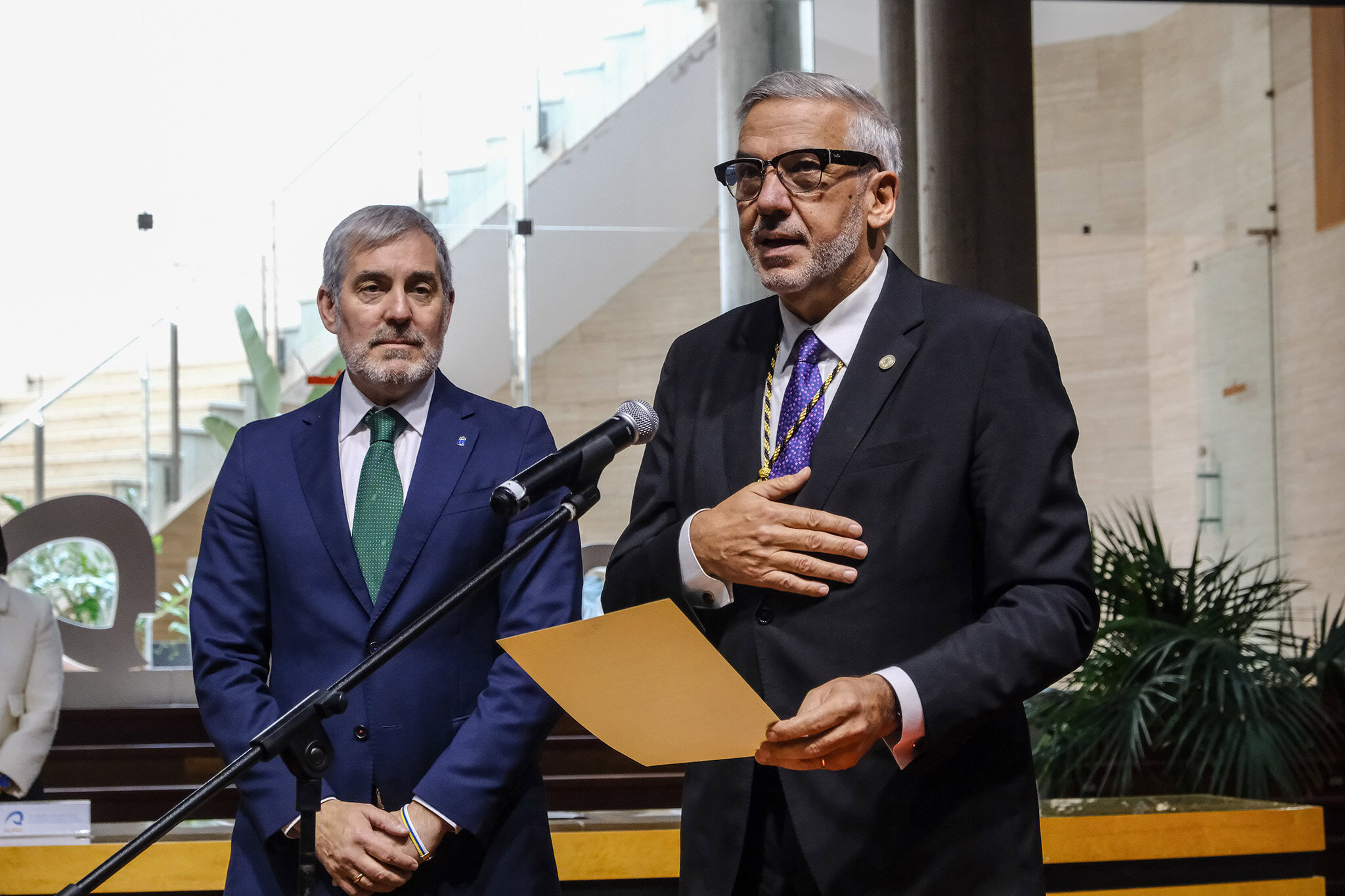 Toma de posesión del Catedrático de Medicina Lluís Serra Majem, al renovar su cargo como Rector de la ULPGC